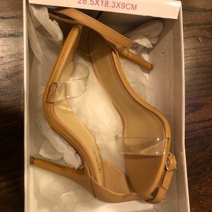 ZriEy Woman’s Heeled Sandals 4 inches open toe
